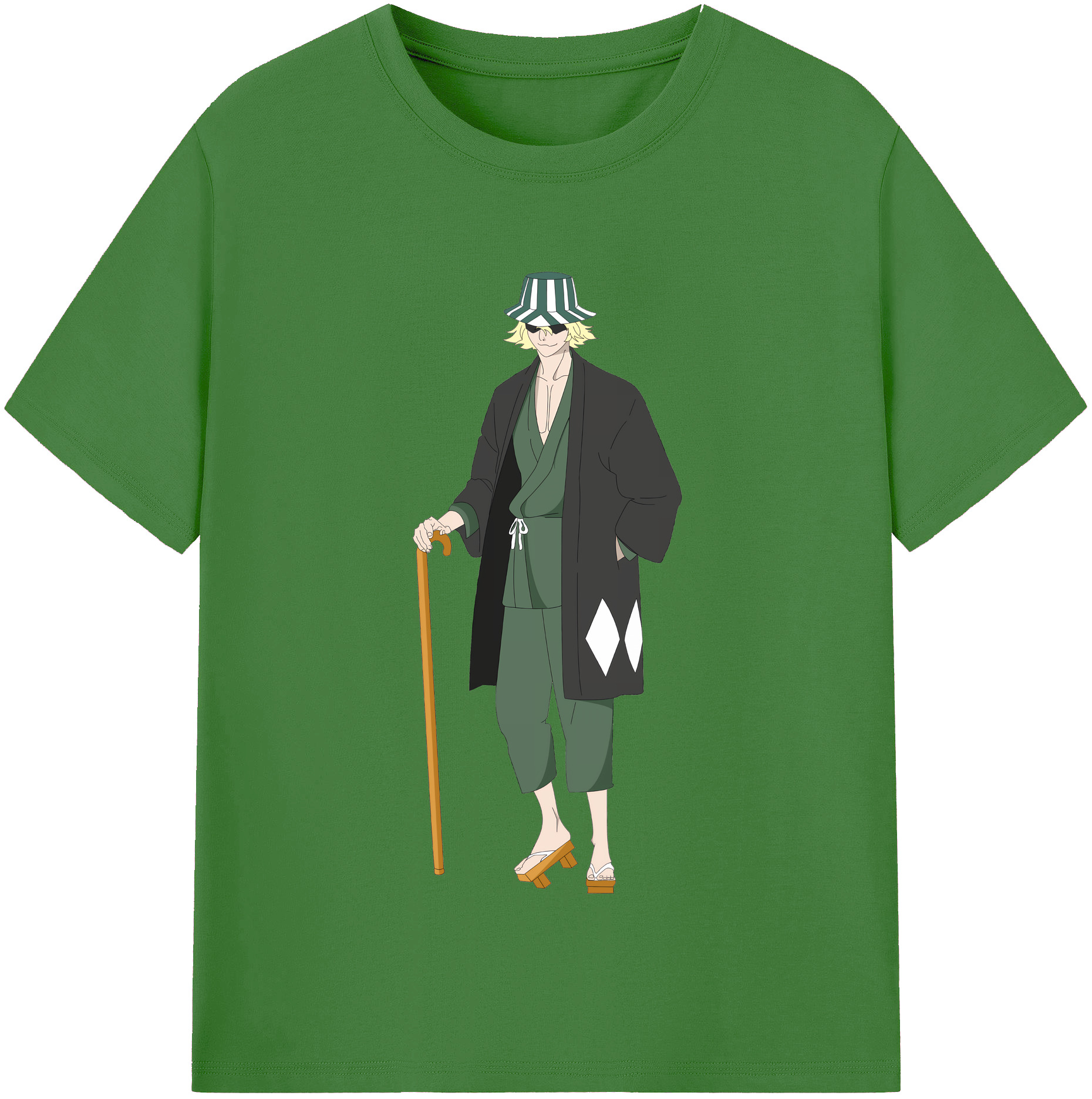 （画像用） "ブリーチ 浦原 喜助（うらはら きすけ） BLEACH Urahara Kisuke " レディースカジュアルプリントTシャツ（綿100％）
